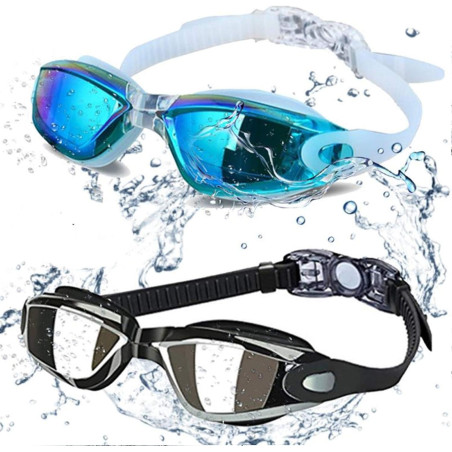 Gafas de natación – Paquete de 2 gafas de natación profesionales