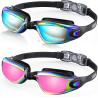 Aegend - Gafas de natación, paquete de 2 gafas de natación sin filtraciones