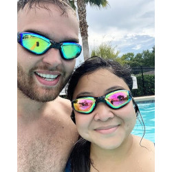 Aegend - Gafas de natación, paquete de 2 gafas de natación sin filtraciones