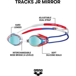 ARENA Tracks - Gafas de natación unisex para jóvenes