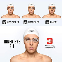 Speedo Gafas de natación para niños Junior Hyper Flyer de 6 a 14 años