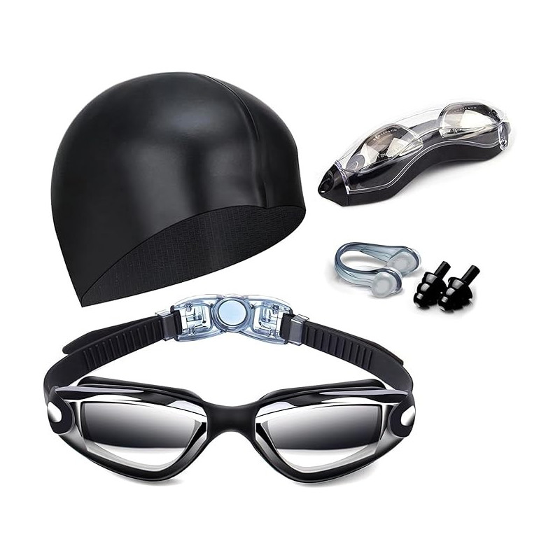 Gafas de natación sin fugas con clip de nariz