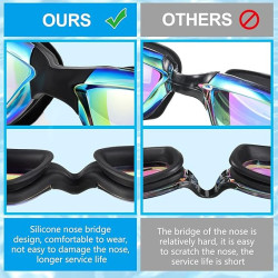 Flutesan Paquete de 6 gafas de natación para adultos