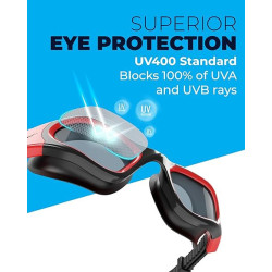 AqtivAqua DX - Gafas de natación con visión amplia para adultos