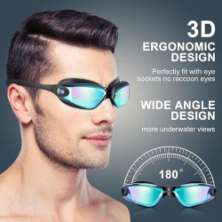 COOLOO Gafas de natación, paquete de 2 gafas de natación para hombres y mujeres