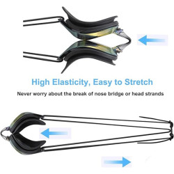 PHELRENA Gafas de natación, con correa para la cabeza