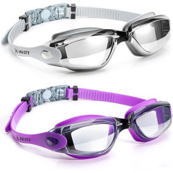 Keary Paquete de 2 gafas de natación antivaho para adultos