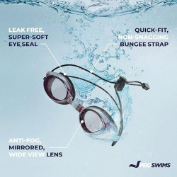 Gafas de natación de carreras antivaho con correa elástica