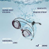 Gafas de natación de carreras antivaho con correa elástica