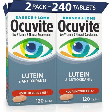 Comprimidos de suplemento vitamínico y mineral para ojos Bausch & Lomb Ocuvite, 2, 2