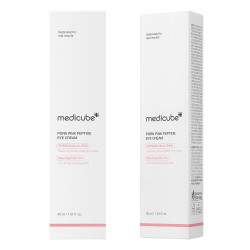 medicube Salmon DNA PDRN - Suero de ojos con péptido rosa con niacinamida y retinol de pureza del 99% para líneas finas
