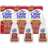 Clear Eyes Gotas para los ojos para aliviar el enrojecimiento máximo