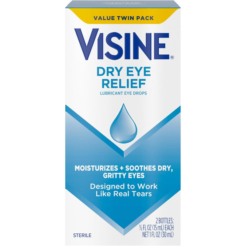 Visine Gotas lubricantes para aliviar los ojos secos para hidratar y calmar los ojos irritados