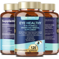 AREDS 2 Vitaminas para los ojos y extracto mineral de arándano Omega-3