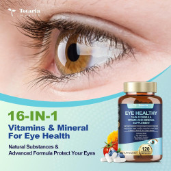 AREDS 2 Vitaminas para los ojos y extracto mineral de arándano Omega-3
