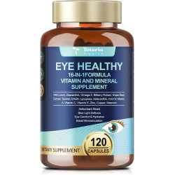AREDS 2 Vitaminas para los ojos y extracto mineral de arándano Omega-3