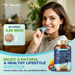 AREDS 2 Vitaminas para los ojos y extracto mineral de arándano Omega-3