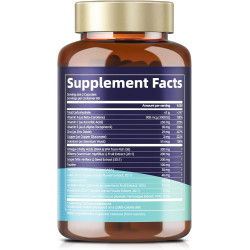 AREDS 2 Vitaminas para los ojos y extracto mineral de arándano Omega-3