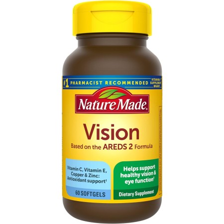 Nature Made Visión basada en la fórmula AREDS 2, vitaminas oculares con luteína y zeaxantina, vitamina C, vitamina E, zinc y