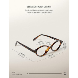 Gafas TIJN Olisa con bloqueo de luz azul para mujeres y hombres, montura ovalada, para juegos, ordenador y pantalla.