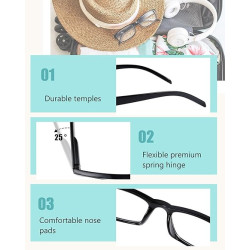 Yexiya Paquete de 24 lentes de lectura a granel ajustables tradicionales