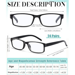 Yexiya Paquete de 24 lentes de lectura a granel ajustables tradicionales