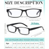 Yexiya Paquete de 24 lentes de lectura a granel ajustables tradicionales