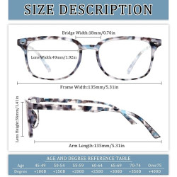 Paquete de 5 lentes de lectura con bloqueo de luz azul para mujeres