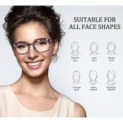 Paquete de 5 lentes de lectura con bloqueo de luz azul para mujeres