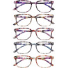 Paquete de 5 lentes de lectura con bloqueo de luz azul para mujeres