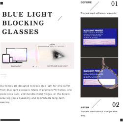 FONHCOO TR90 - Lentes de bloqueo de luz azul para mujeres y hombres