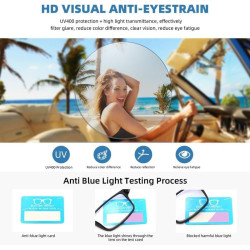 Paquete de 4 lentes de lectura con bloqueo de luz azul para hombres y mujeres