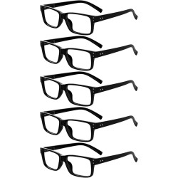 Eyekepper Gafas de lectura vintage para hombre, paquete de 5 bisagras de resorte para lectores clásicos