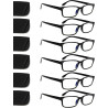 Kerecsen - Paquete de 6 lentes de lectura con bloqueo de luz azul
